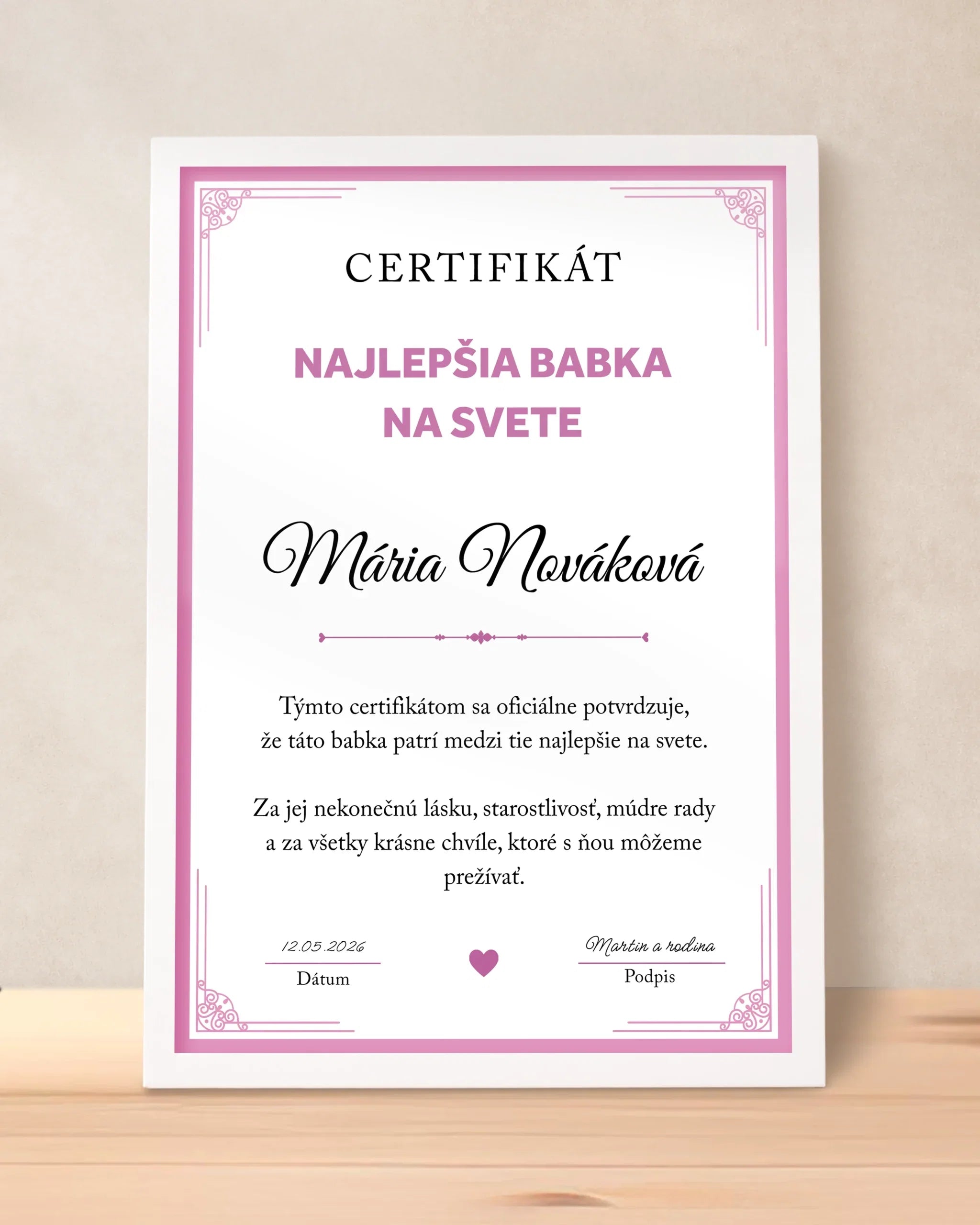 Certifikáty pre babku