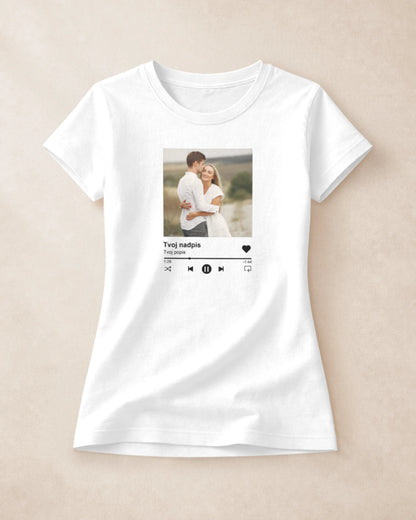 Dámske tričko – Spotify s tvojou fotkou
