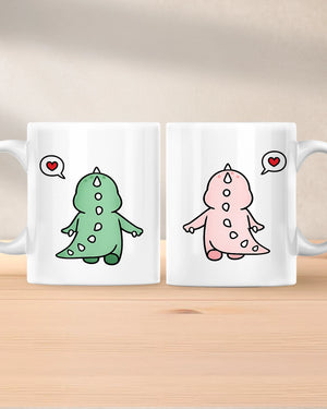 Hrnčeky pre páry Dinosaurus