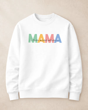 Mikina bez kapucne Mama s menami detí