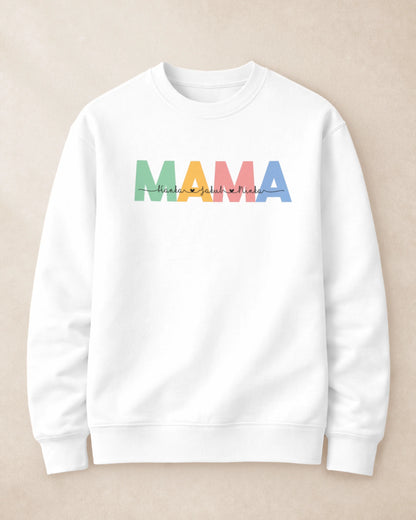 Mikina bez kapucne Mama s menami detí