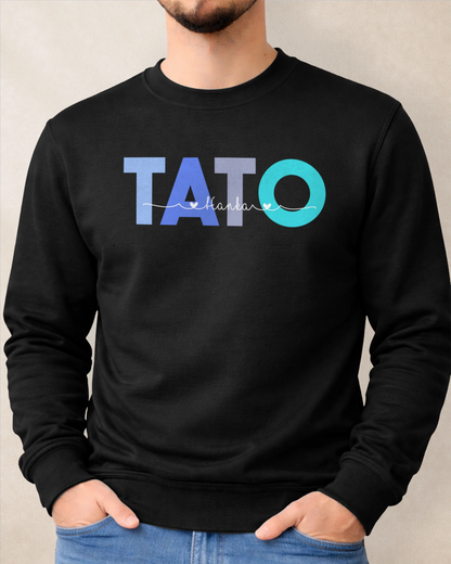 Mikina bez kapucne TATO s menami detí