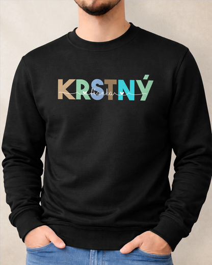 Mikina bez kapucne Krstný s menami krstných detí