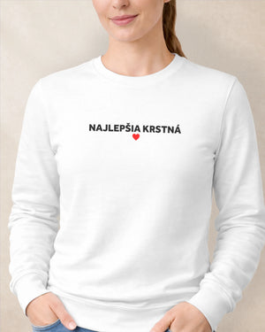 Mikina bez kapucne Najlepšia Krstná