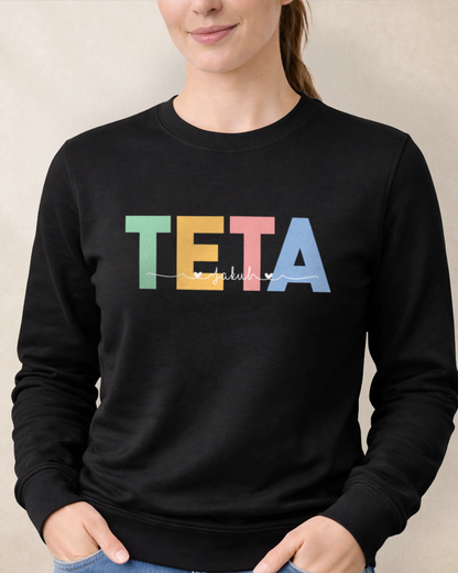 Mikina bez kapucne Teta s menami detí