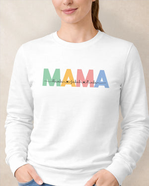 Mikina bez kapucne Mama s menami detí