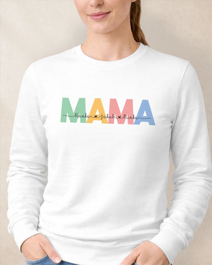 Mikina bez kapucne Mama s menami detí