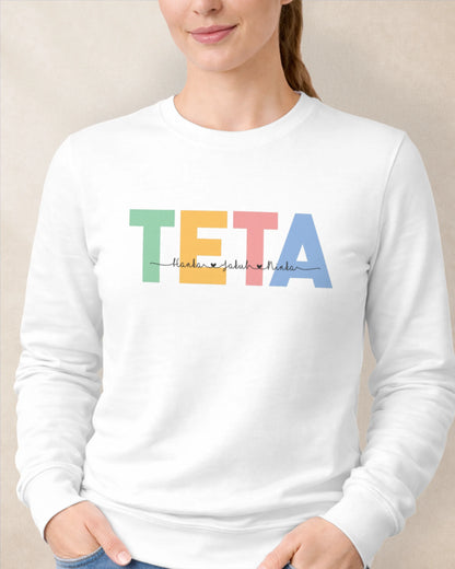 Mikina bez kapucne Teta s menami detí
