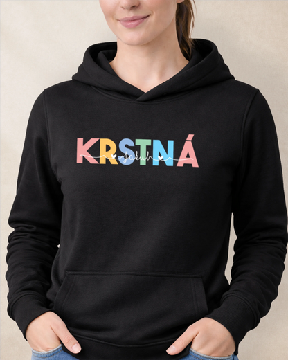 Mikina Krstná s menami krstných detí