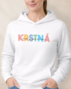 Mikina Krstná s menami krstných detí
