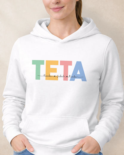 Mikina Teta s menami detí