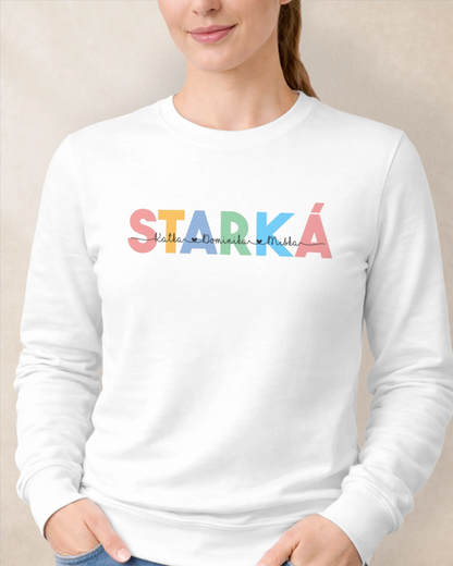 Mikina bez kapucne STARKÁ s menami vnúčat