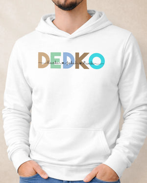 Mikina DEDKO s menami vnúčat