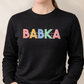 Mikina bez kapucne BABKA s menami vnúčat