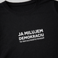 Mikina bez kapucne Ja milujem Demokraciu