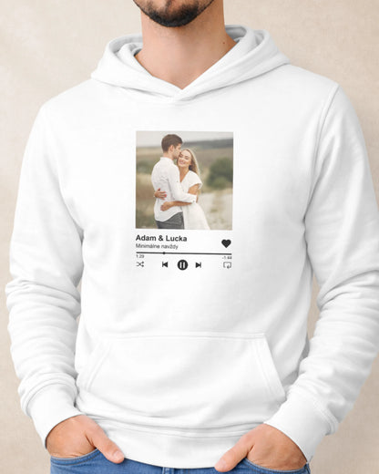 Unisex mikina – Spotify s tvojou fotkou