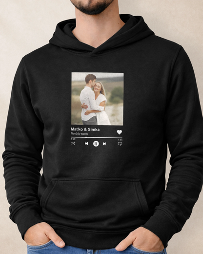 Unisex mikina – Spotify s tvojou fotkou
