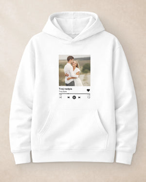 Unisex mikina – Spotify s tvojou fotkou