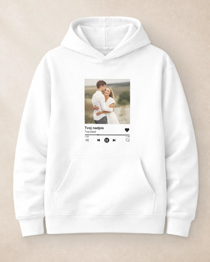 Unisex mikina – Spotify s tvojou fotkou