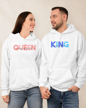 Párové mikiny King & Queen s vlastnými menami