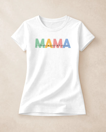 Tričko Mama s menami detí