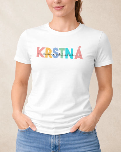 Tričko Krstná s menami krstných detí