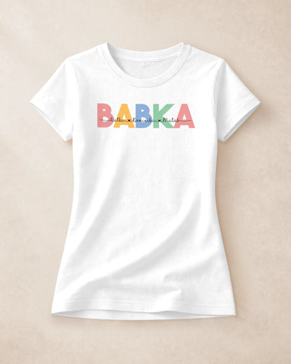 Tričko BABKA s menami vnúčat