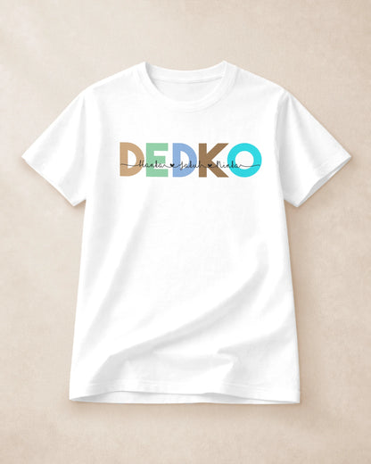 Tričko DEDKO s menami vnúčat